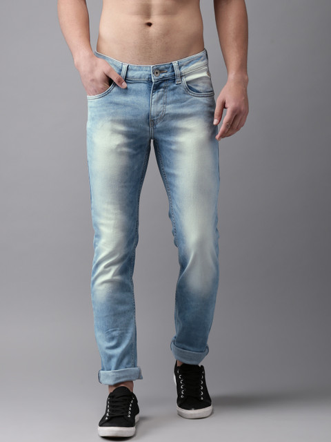 

Flying Machine Men Blue Slim Tapered Fit Mid-Rise Clean Look Stretchable Jeans