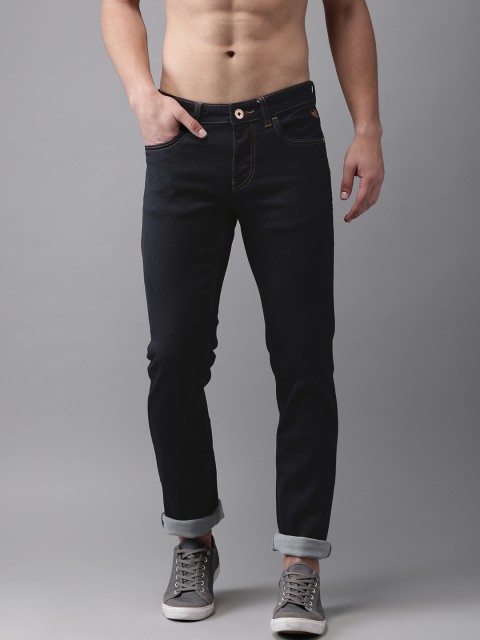 

Flying Machine Men Blue Michael Tapered Fit Mid-Rise Clean Look Stretchable Jeans