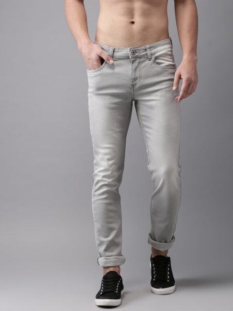 

Flying Machine Men Grey Slim Tapered Fit Mid-Rise Clean Look Stretchable Jeans