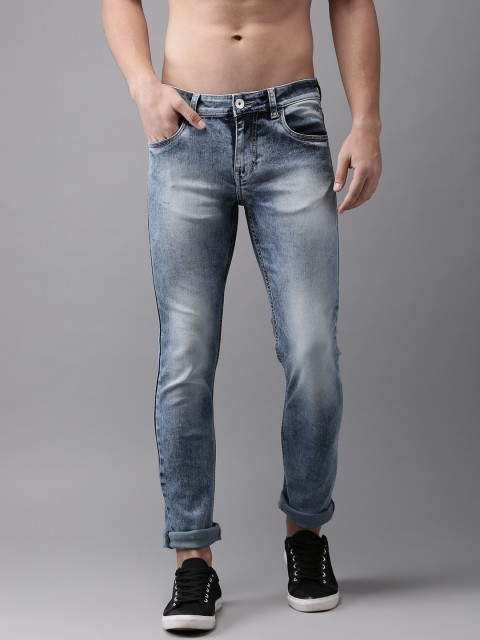 

Flying Machine Men Blue Slim Tapered Fit Mid-Rise Clean Look Stretchable Jeans
