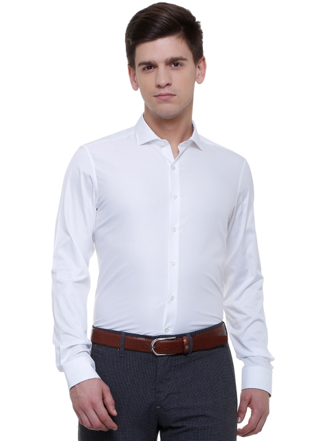 

SIMON CARTER LONDON Men White Slim Fit Solid Formal Shirt