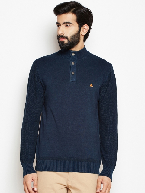 

Crimsoune Club Men Navy Blue Solid Pullover