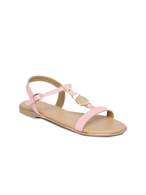 

CODE by Lifestyle Women Pink Solid Synthetic Open Toe Flats