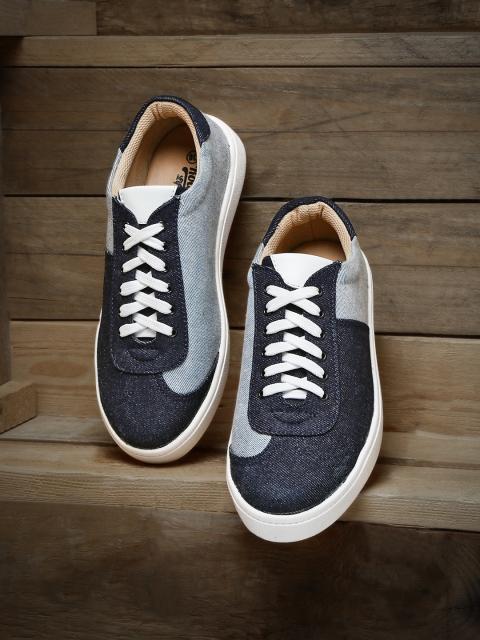 

Roadster Women Navy Blue Colourblocked Denim Sneakers