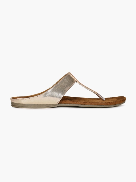 

Melange by Lifestyle Women Gold-Toned Solid One Toe Flats