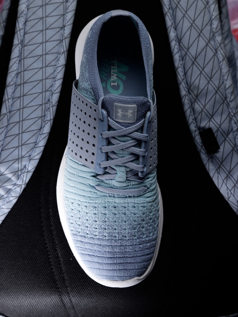 

UNDER ARMOUR Women Blue & Mint Green Threadborne Slingwrap Fade Woven Design Sneakers
