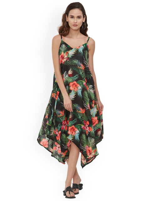 

The Beach Company Women Multicoloured Vibrant Tropical Hanky Hem Dress, Multi