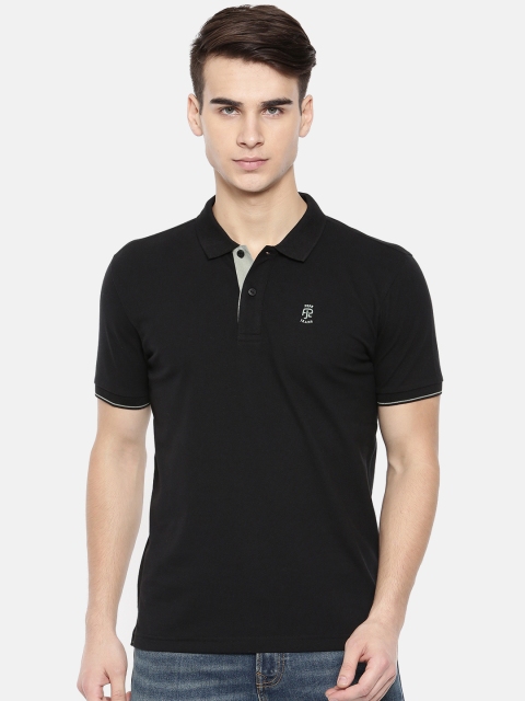

Pepe Jeans Men Black Solid Polo Collar T-shirt
