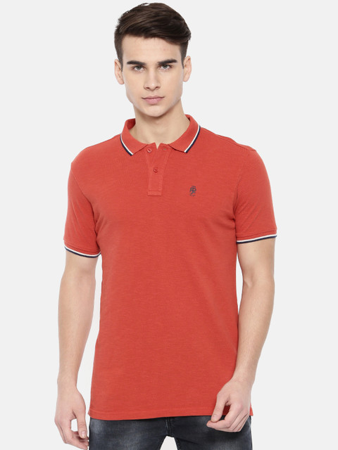 

Pepe Jeans Men Red Solid Polo Collar T-shirt