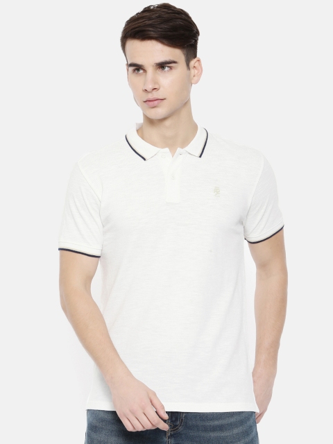 

Pepe Jeans Men White Solid Polo Collar T-shirt