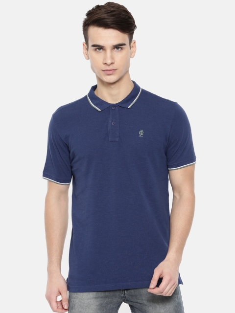 

Pepe Jeans Men Blue Solid Polo Collar T-shirt