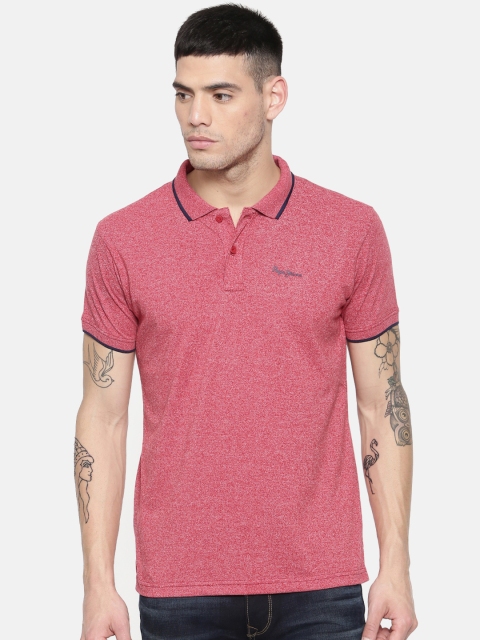 

Pepe Jeans Men Red Solid Polo Collar T-shirt