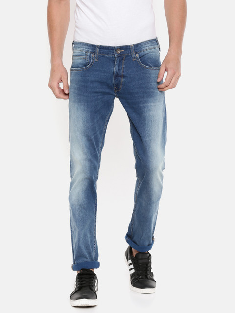 

Pepe Jeans Men Blue Vapour Slim Fit Low-Rise Clean Look Stretchable Jeans