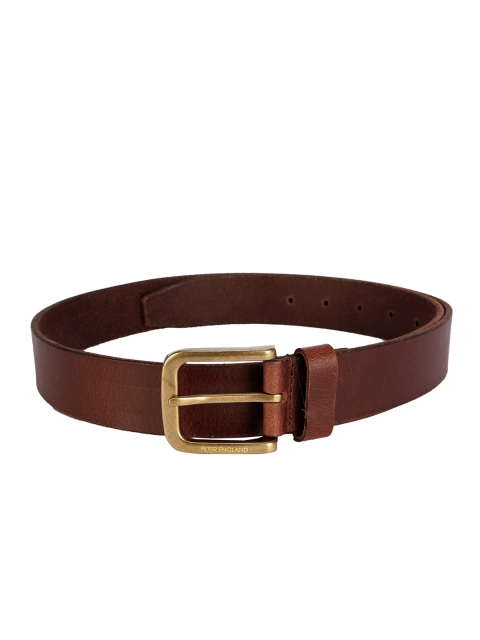 

Peter England Men Brown Woven Design Leather Belt