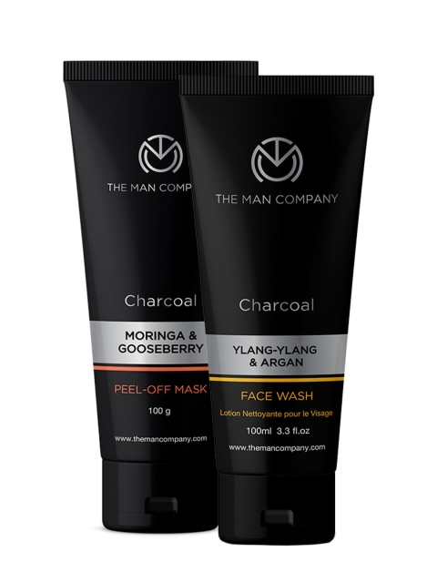 

THE MAN COMPANY Deep Cleanse Duo Set of Face Wash & Face Mask, Black