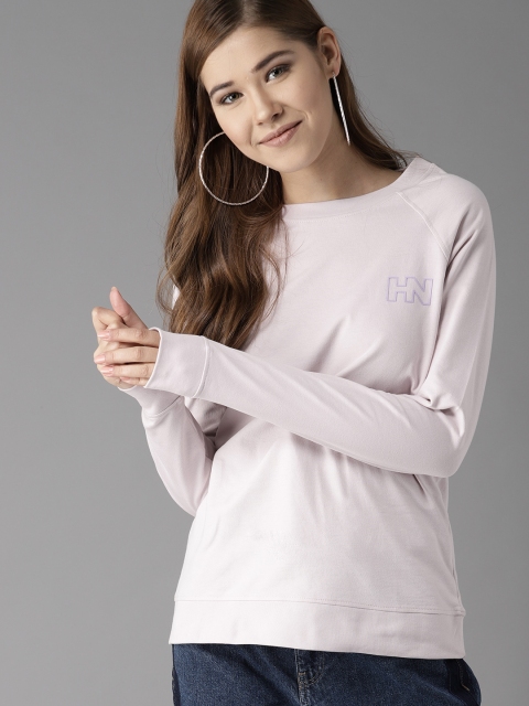 

HERE&NOW Women Lavender Solid Sweatshirt