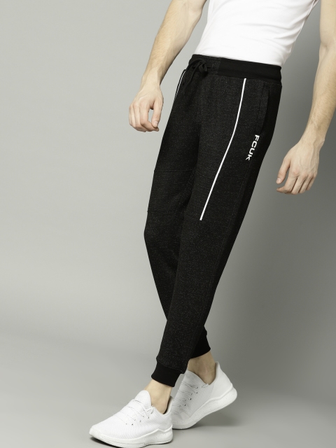 

French Connection Men Black Solid Joggers