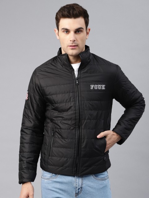 

French Connection Men Black Solid Puffer Jacket