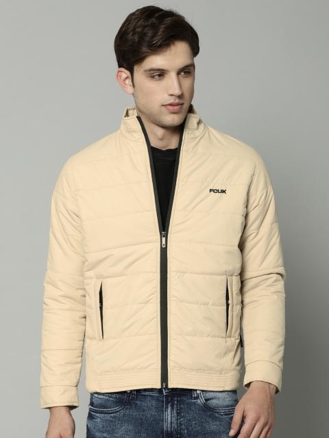 

French Connection Beige Solid Padded Jacket