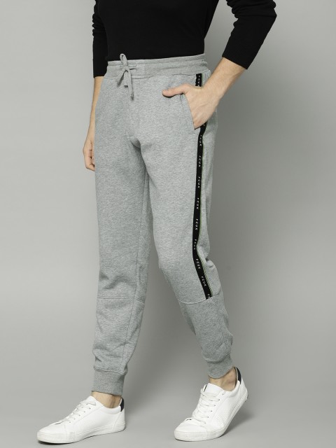 

French Connection Men Grey Melange Solid Joggers