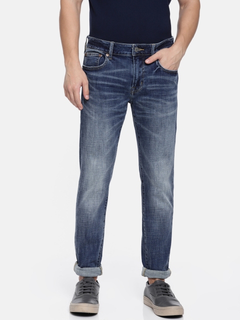 

AMERICAN EAGLE OUTFITTERS Men Blue Skinny Fit Mid-Rise Clean Look Stretchable Jeans