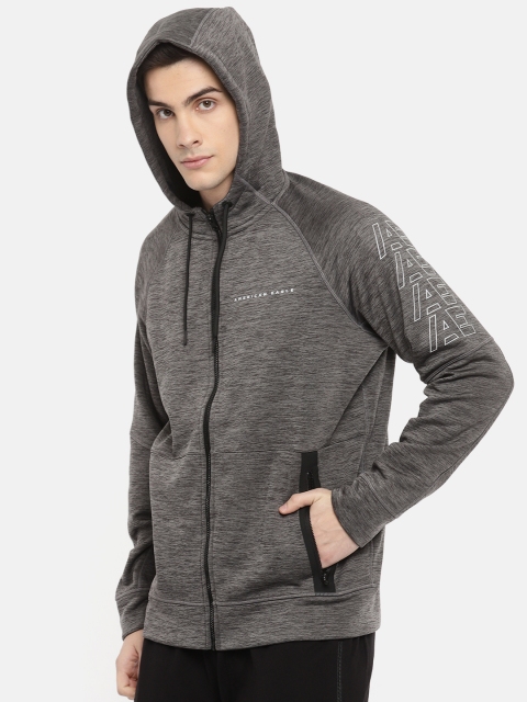 

AMERICAN EAGLE OUTFITTERS Men Grey Solid Sporty Jacket
