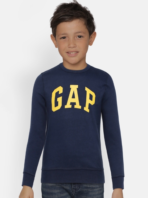 

GAP Boys' Blue Logo Pullover Hoodie Sweatshirt