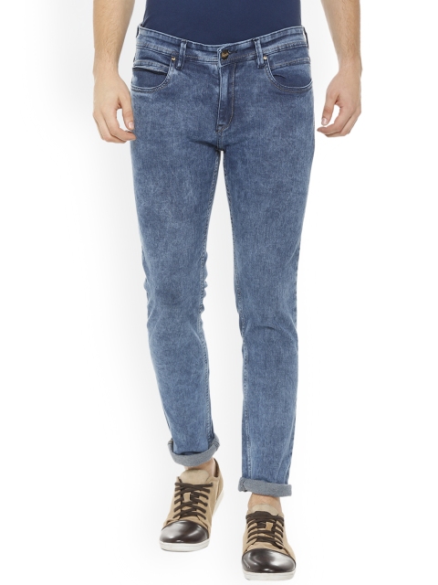 

People Men Blue Slim Fit Mid-Rise Clean Look Jeans