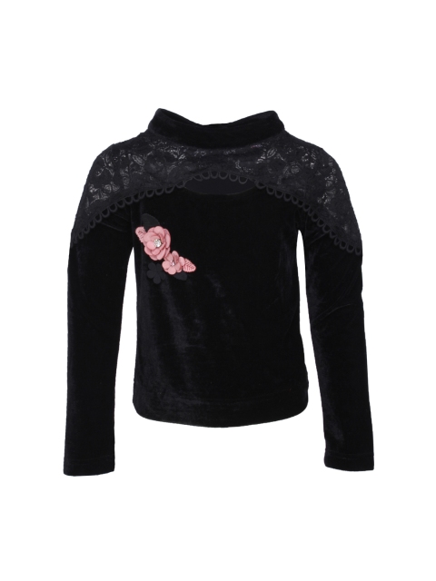 

CUTECUMBER Girls Black Solid Top