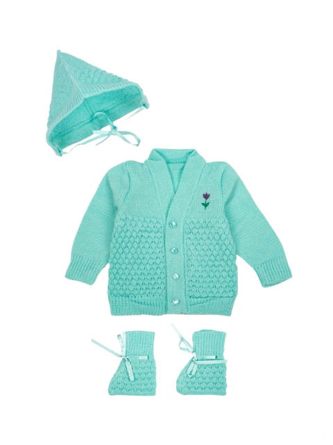 

MeeMee Unisex Blue Self Design Cardigan