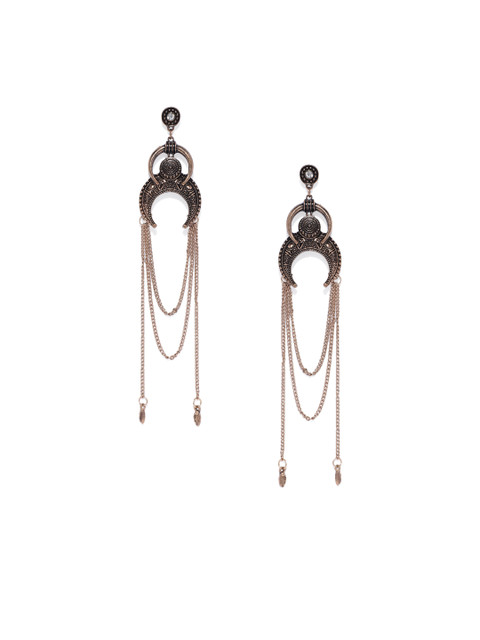 

Tipsyfly Copper-Plated Contemporary Drop Earrings