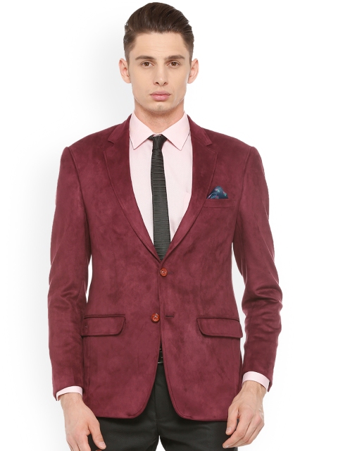 

Allen Solly Men Maroon Single-Breasted Blazer