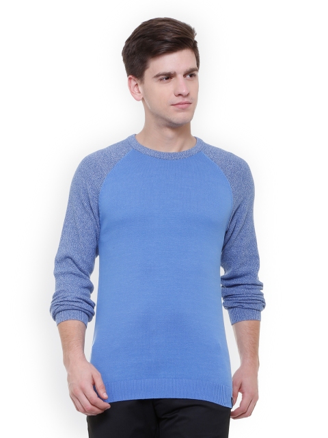 

Van Heusen Sport Men Blue Solid Pullover
