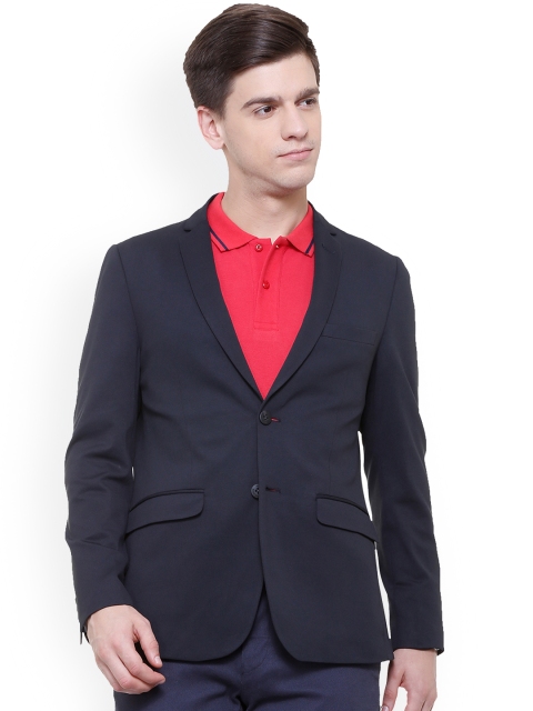 

Solly Sport Men Navy Blue Single-Breasted Blazer