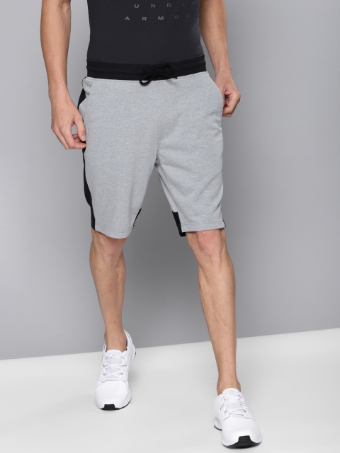 

UNDER ARMOUR Men Grey Solid Microthread Terry Shorts 1320717