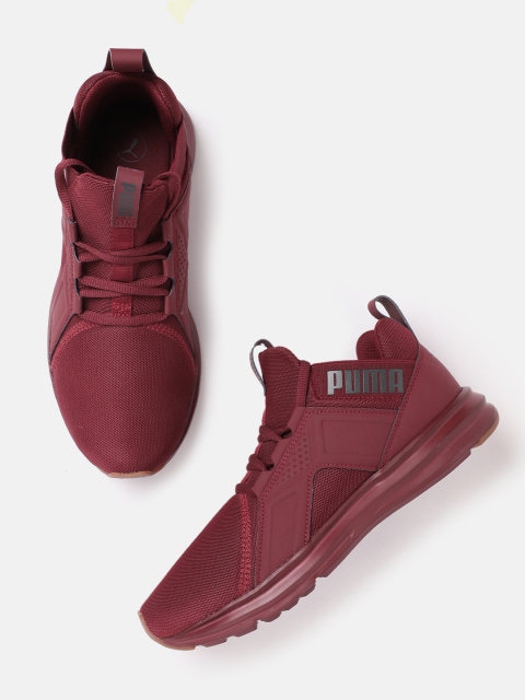 

Puma Men Maroon Solid Enzo Premium Mesh Sneakers