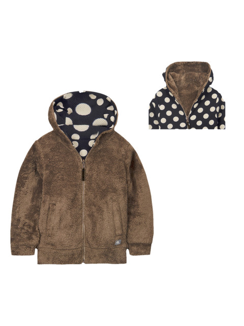 

Cherry Crumble Kids Brown Solid Reversible Bomber