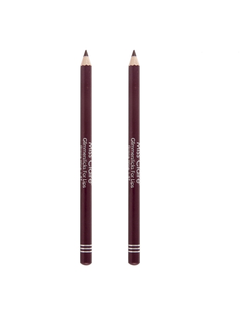 

Miss Claire Set Of 2 L-57 Grape Wine Glimmer Stick for Lips Lip Liner 1.8 g, Purple