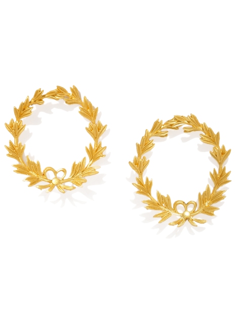 

Zaveri Pearls Gold-Toned Fusion Circular Studs