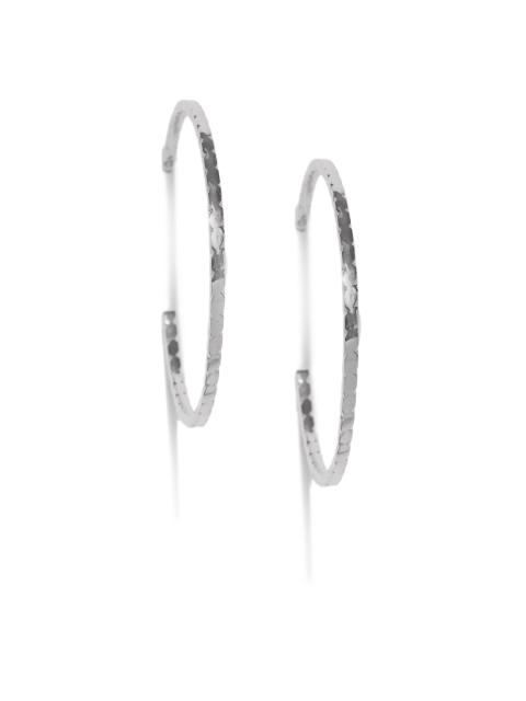 

Zaveri Pearls Silver-Toned Circular Half Hoop Earrings
