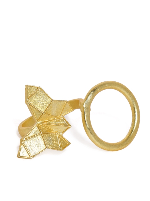 

Zaveri Pearls Women Gold Toned Butterfly Adjustable Finger Ring
