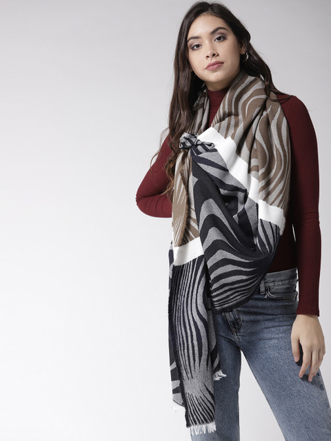 

Style Quotient Women Brown & Black Patterned Shawl