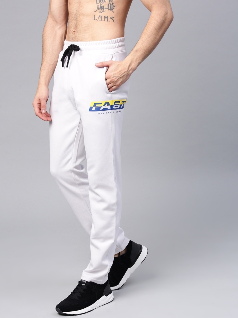 

HRX by Hrithik Roshan Men White Solid Track Pants