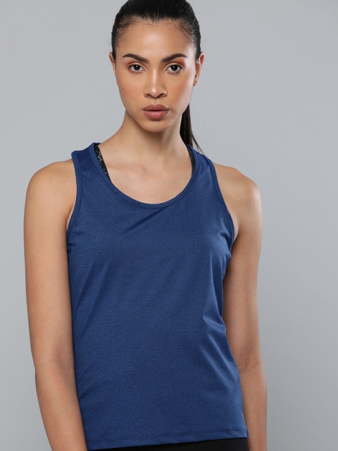 

HRX by Hrithik Roshan Women Blue Solid Rapid Dry Tank Top