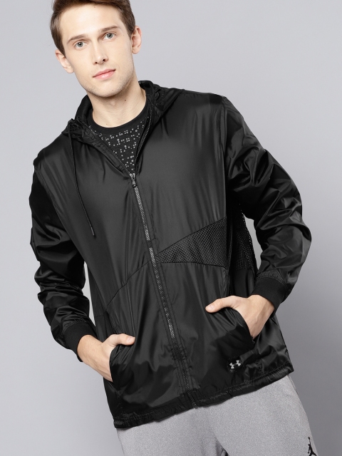

UNDER ARMOUR Black Solid Unstoppable Windbreaker Jacket