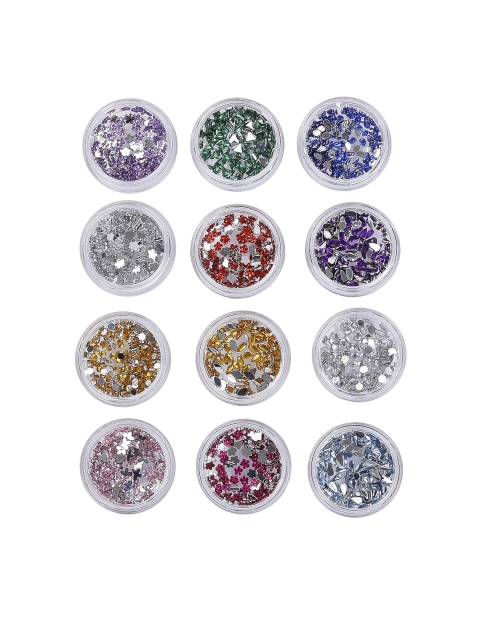 

nails & more NLA-21 12 Glitter Nail Art Set, Multi