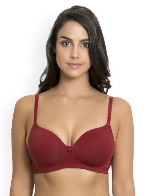 

Zivame Red Solid Underwired Lightly Padded T-shirt Bra