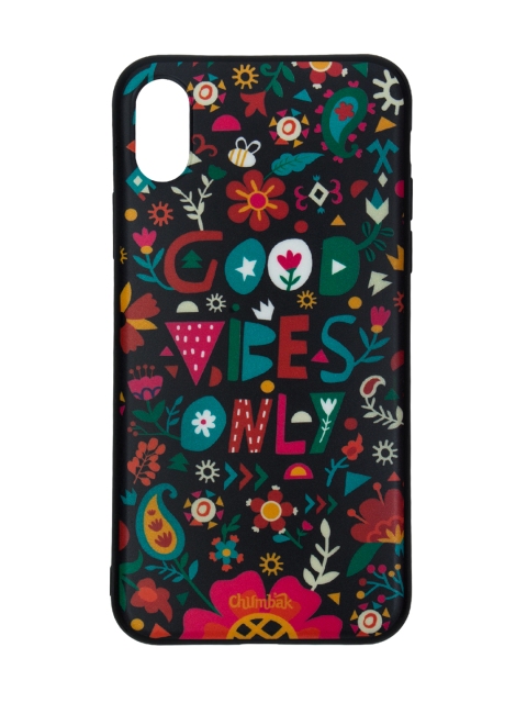 

Chumbak Black Printed iPhone X Case