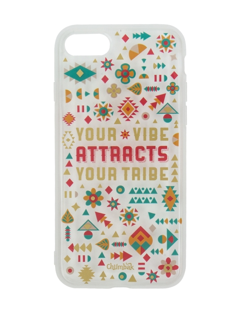 

Chumbak White Aztec Fiesta Printed 3D Gold iPhone 7 and SE Case