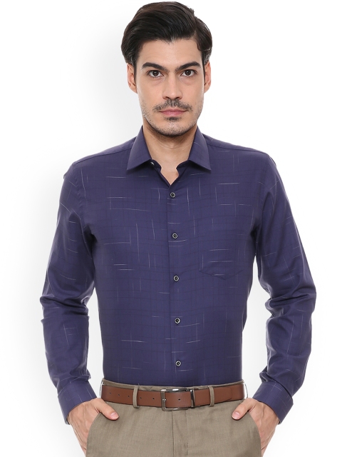 

Van Heusen Men Blue Slim Fit Checked Formal Shirt
